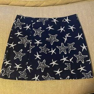 Vineyard Vines skirt navy white starfish